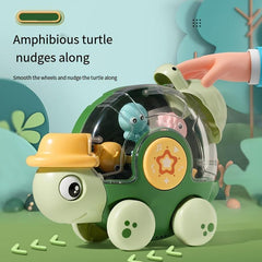 Children's Turtle Rotating Toy for Bath and Land