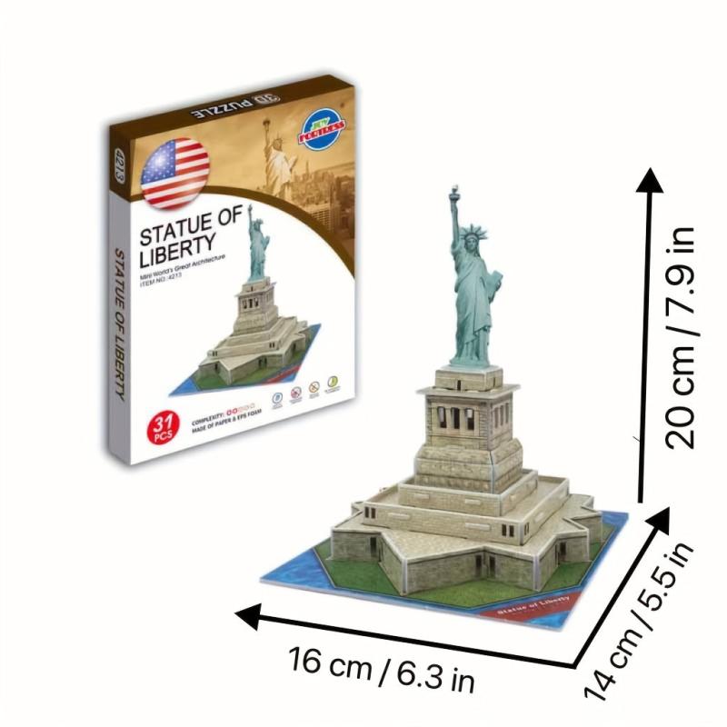 3D Puzzle Famous Landmarks Statue of Liberty Souvenir Gift Collection