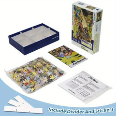 1000 Piece Jigsaw Puzzle Klimt Lady with Fan + Glue Sheets