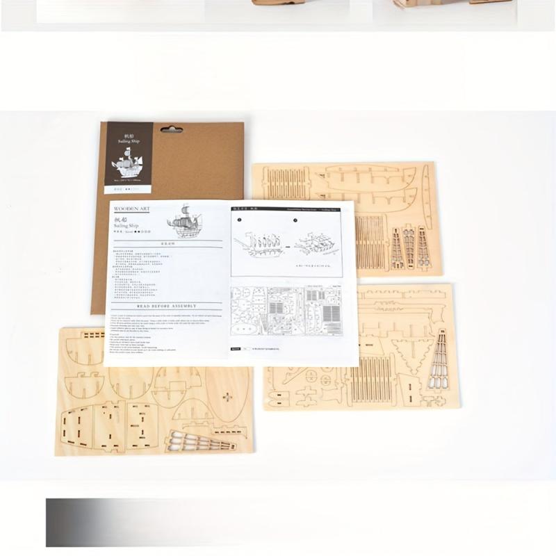 Wooden 3D Puzzle Educational Assembled Toys Parent-child Building Blocks