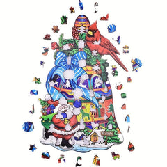 Christmas Bell Children's Puzzle Class Puzzle Wooden Board