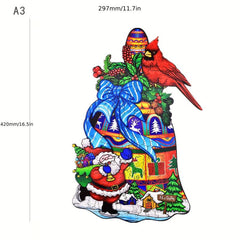 Christmas Bell Children's Puzzle Class Puzzle Wooden Board