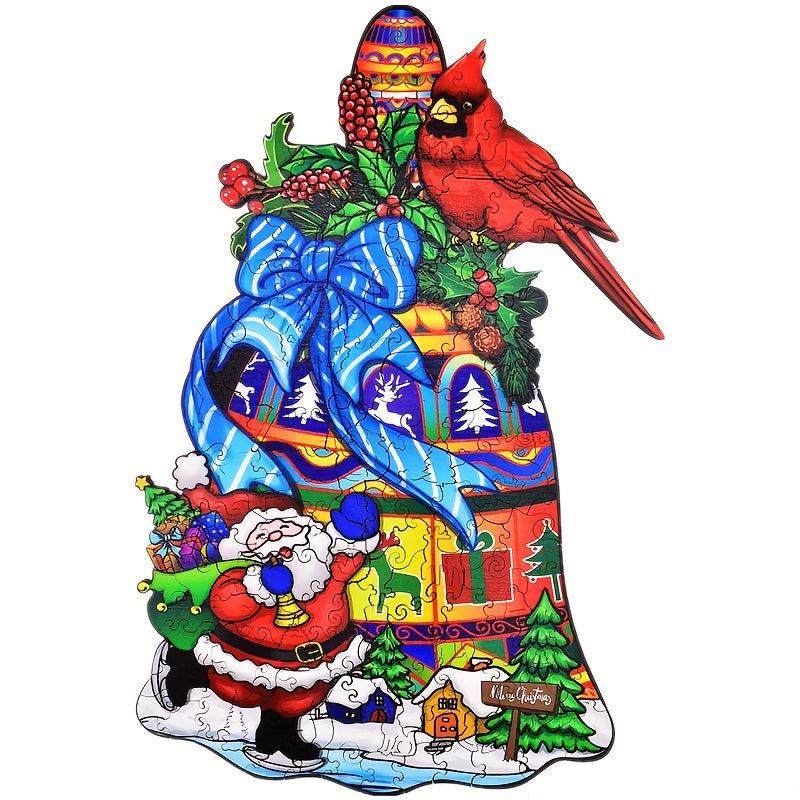 Christmas Bell Children's Puzzle Class Puzzle Wooden Board