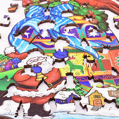 Christmas Bell Children's Puzzle Class Puzzle Wooden Board