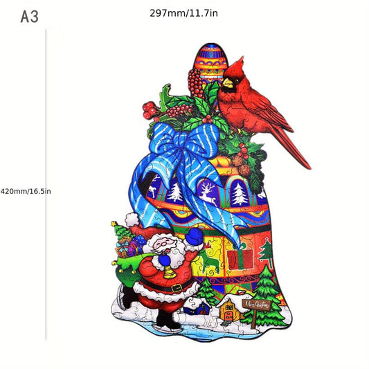 Christmas Bell Children's Puzzle Class Puzzle Wooden Board