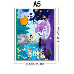 Wooden Halloween Jigsaw Puzzle Toy, Stress Relief Animal Irregular Gift Wrap