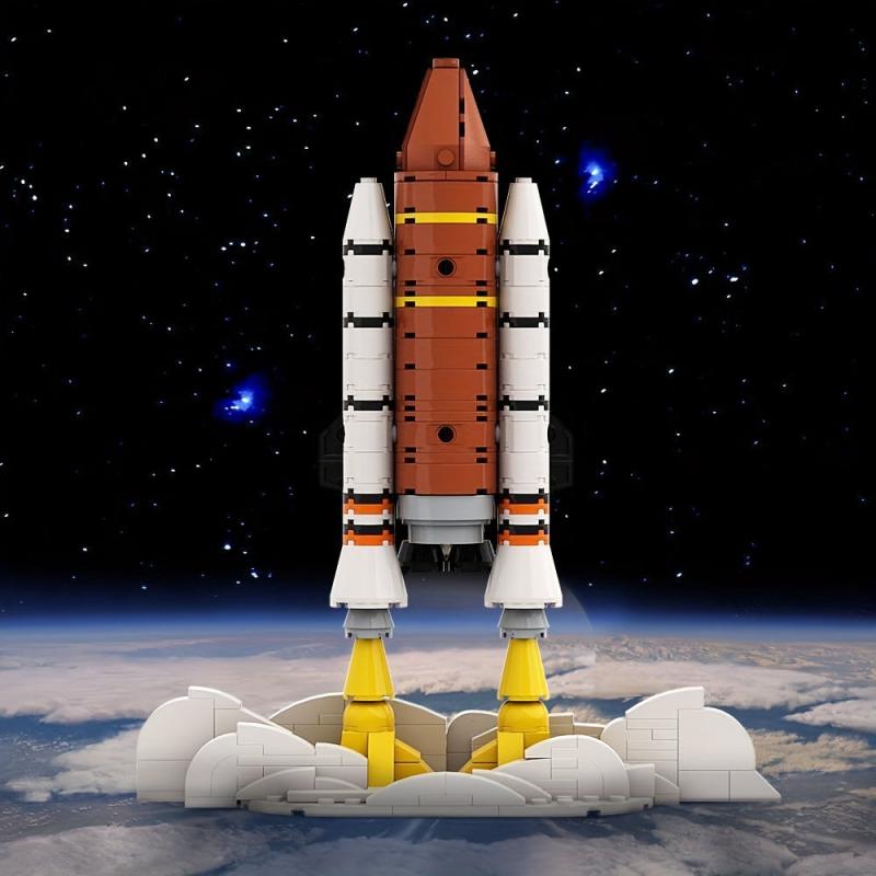 Space Shuttle Rocket Launch Building Blocks Puzzle Game Toy