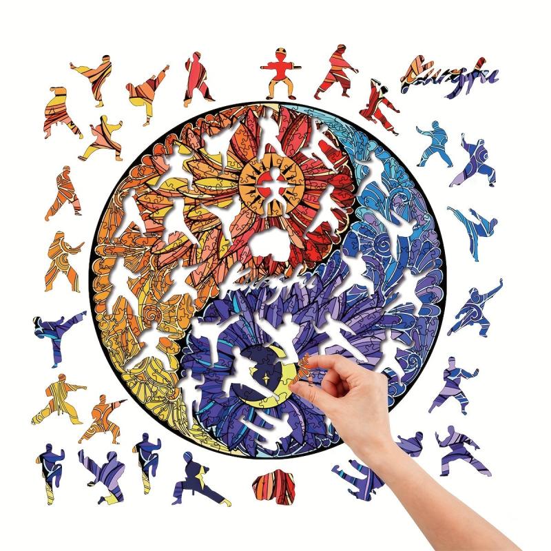 Sunflower Tai Chi Wood Puzzle in Box