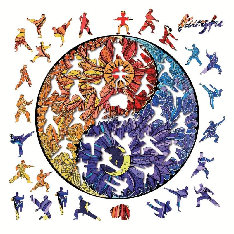 Sunflower Tai Chi Wood Puzzle in Box
