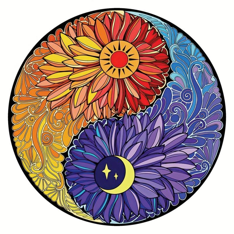 Sunflower Tai Chi Wood Puzzle in Box