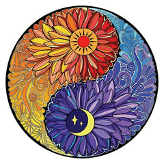 Sunflower Tai Chi Wood Puzzle in Box