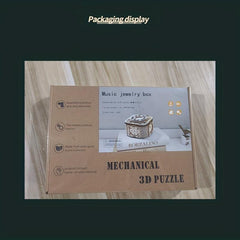 3D Wooden Puzzle Children's Music Box DIY Toy Tabletop Decoration
