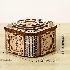 3D Wooden Puzzle Children's Music Box DIY Toy Tabletop Decoration