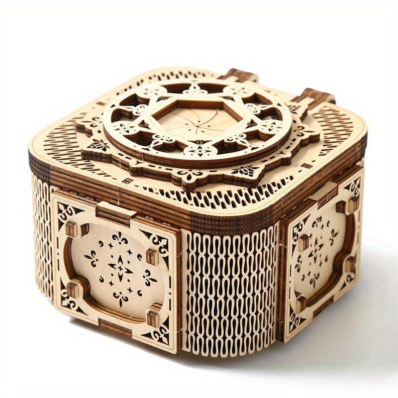 3D Wooden Puzzle Children's Music Box DIY Toy Tabletop Decoration