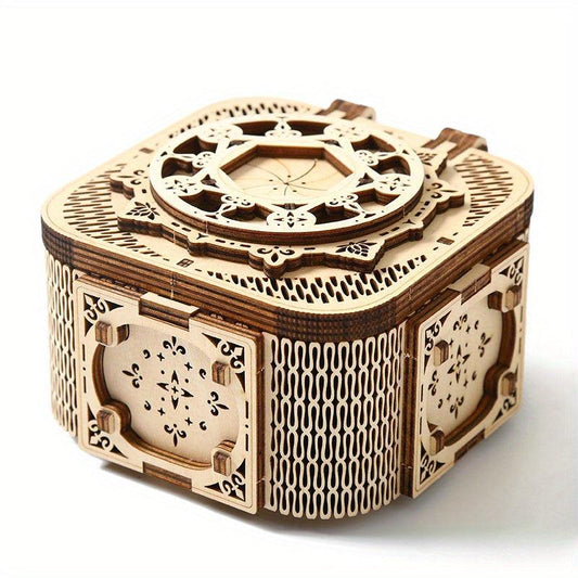 3D Wooden Puzzle Children's Music Box DIY Toy Tabletop Decoration