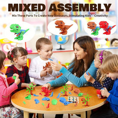 60pcs 3D Dinosaur Puzzle Toy Set for Kids Party Christmas Birthday Gift