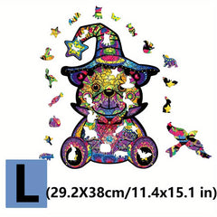 Magic Halloween Teddy Bear Wooden Puzzle Game KY9202