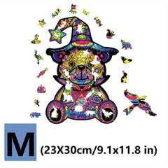 Magic Halloween Teddy Bear Wooden Puzzle Game KY9202