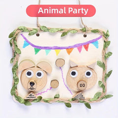 Kids DIY Wooden Branch Ornaments for Collage Paintings