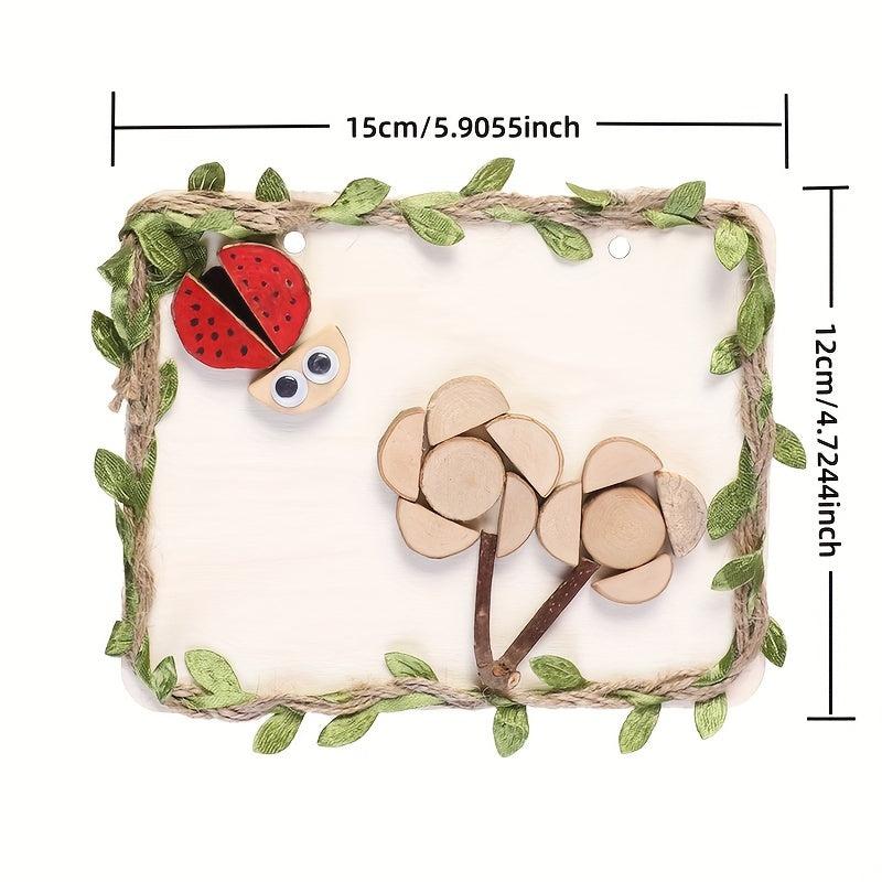 Kids DIY Wooden Branch Ornaments for Collage Paintings
