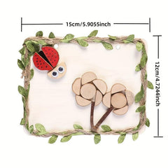 Kids DIY Wooden Branch Ornaments for Collage Paintings
