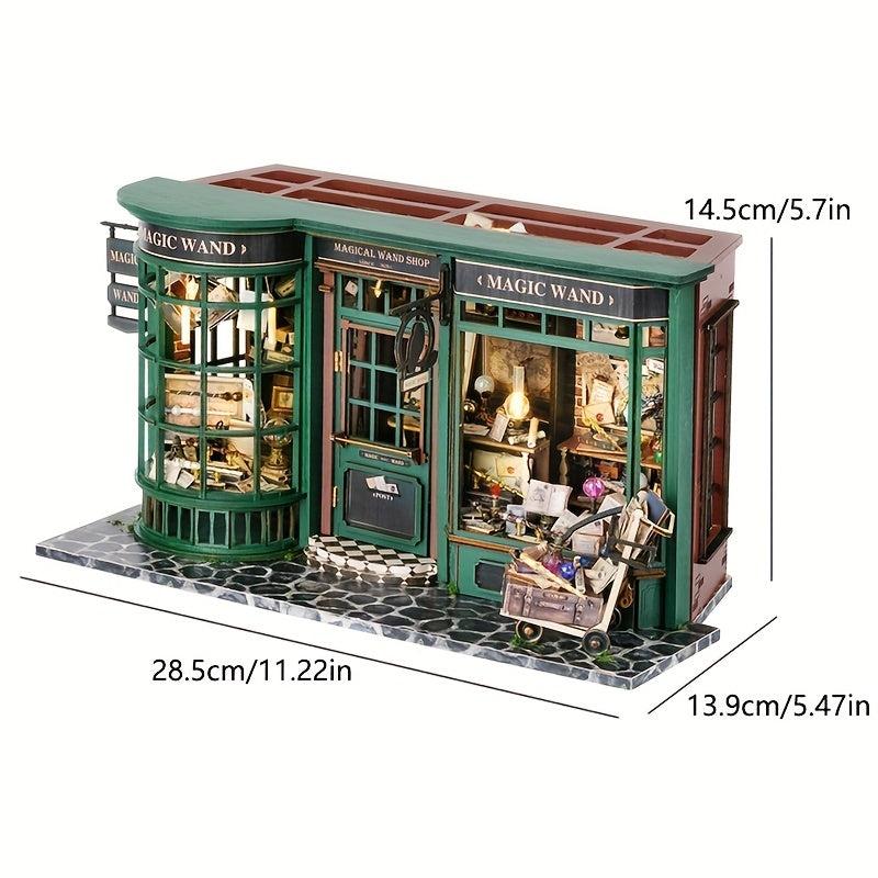 3D Puzzle Doll House Magic Shop Wooden Furniture Kit