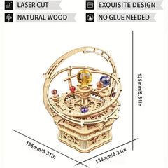 DIY Wooden Rotating Starry Sky Music Box Adult Children's Gift