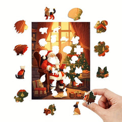 Christmas Puzzle Santa Claus Holiday Entertainment Difficult