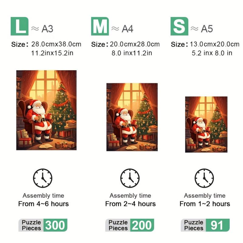 Christmas Puzzle Santa Claus Holiday Entertainment Difficult