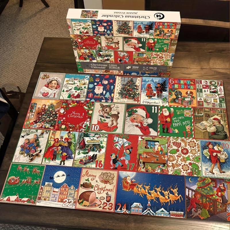 Christmas Temporary Jigsaw Puzzles 1000pcs for Adults Kids - Christmas Countdown