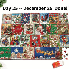 Christmas Temporary Jigsaw Puzzles 1000pcs for Adults Kids - Christmas Countdown