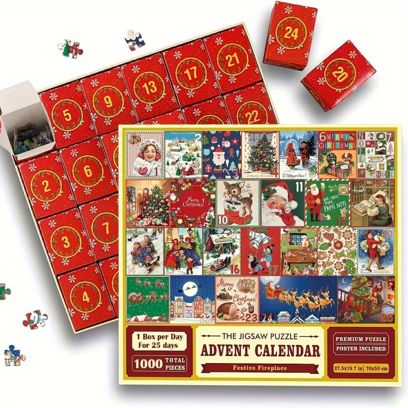 Christmas Temporary Jigsaw Puzzles 1000pcs for Adults Kids - Christmas Countdown