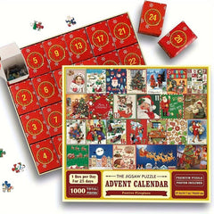Christmas Temporary Jigsaw Puzzles 1000pcs for Adults Kids - Christmas Countdown