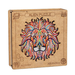 Wolf Eagle Elephant Lion Animal Wooden Puzzle Irregular Puzzle