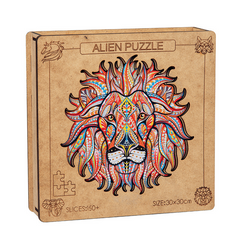 Wolf Eagle Elephant Lion Animal Wooden Puzzle Irregular Puzzle