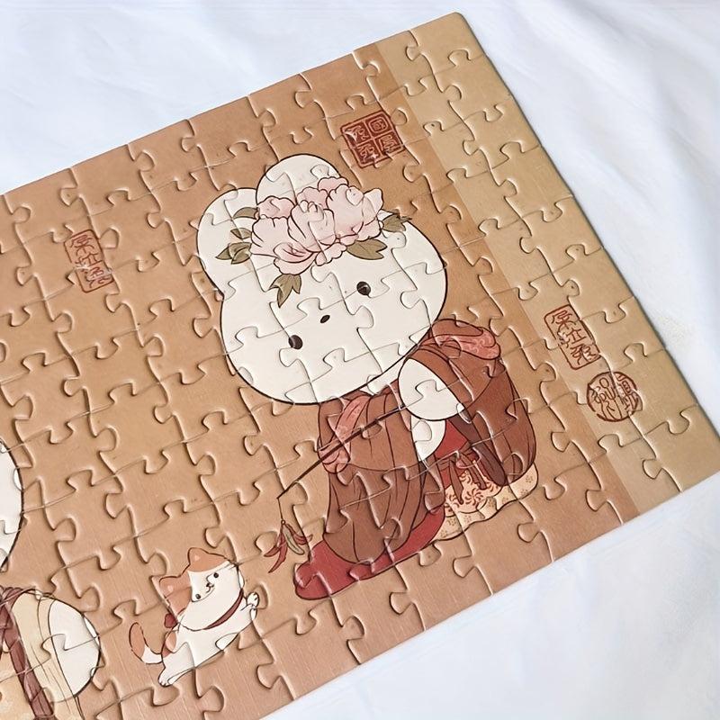 369-Piece Oriental Ancient Puzzle Rabbit Shape Toy