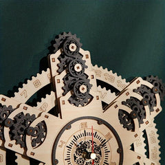 3D Wooden Puzzle Assembling Toy Calendar Wall Clock Perpetual Calendar