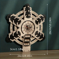 3D Wooden Puzzle Assembling Toy Calendar Wall Clock Perpetual Calendar
