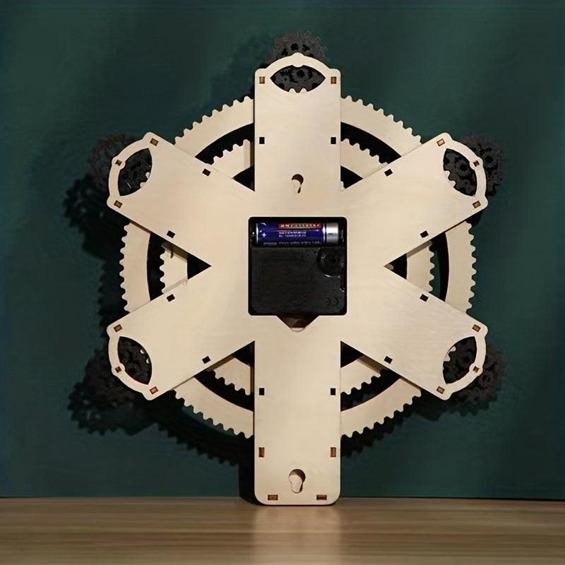 3D Wooden Puzzle Assembling Toy Calendar Wall Clock Perpetual Calendar