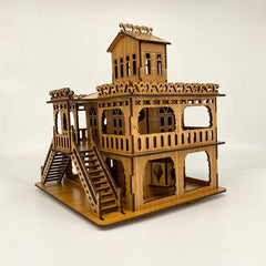 3D Wooden Puzzle Building Model Kit Wood Creative Building Puzzles Assembly