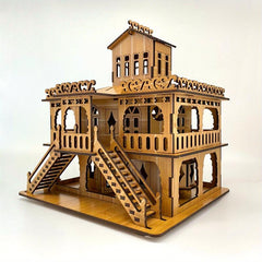3D Wooden Puzzle Building Model Kit Wood Creative Building Puzzles Assembly