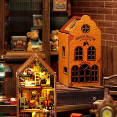 DIY Cabin Building Blocks Small Town Hand assembled Mini Toy Model