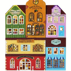 DIY Cabin Building Blocks Small Town Hand assembled Mini Toy Model