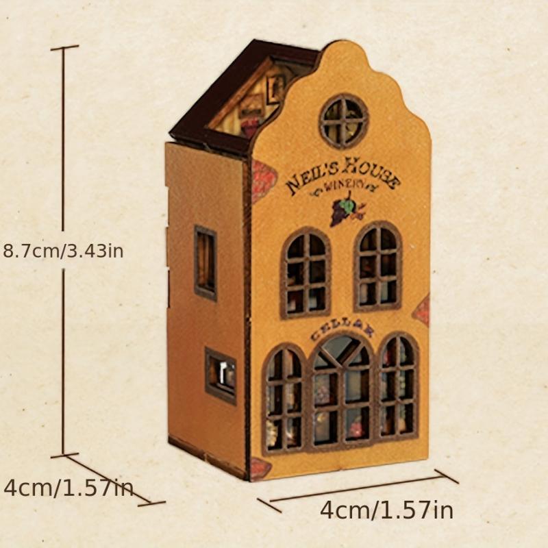 DIY Cabin Building Blocks Small Town Hand assembled Mini Toy Model