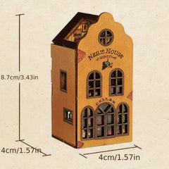 DIY Cabin Building Blocks Small Town Hand assembled Mini Toy Model