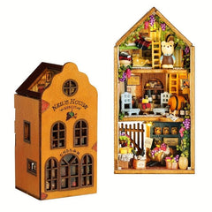 DIY Cabin Building Blocks Small Town Hand assembled Mini Toy Model