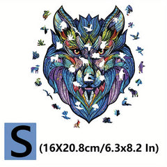 Magic Halloween Colorful Wolf Wooden Puzzle Game KY9184