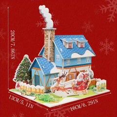3D Puzzle Model Christmas Tree House Decoration Desk Decoration