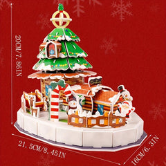 3D Puzzle Model Christmas Tree House Decoration Desk Decoration