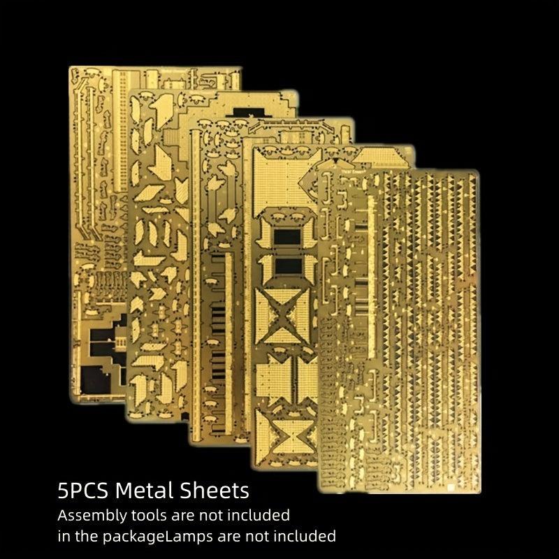 3D Metal Puzzle Ancient Architecture Yuejiang Tower DIY Jigsaw Puzzle